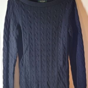 Lauren Ralph lauren  cable knit boat neck sweater